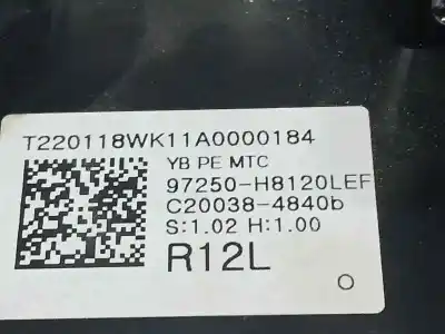 Peça sobressalente para automóvel em segunda mão comando de sofagem (chauffage / ar condicionado)  por kia stonic (ybcuv) tech referências oem iam 97250h8120lef  c200384840b