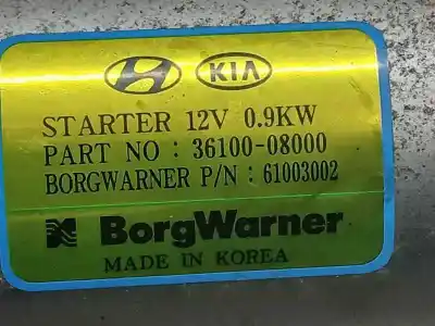 Peça sobressalente para automóvel em segunda mão motor de arranque por kia stonic (ybcuv) tech referências oem iam 3610008000  61003002