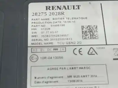 Pezzo di ricambio per auto di seconda mano modulo elettronico per renault kadjar experience riferimenti oem iam 282752028r  51986198
