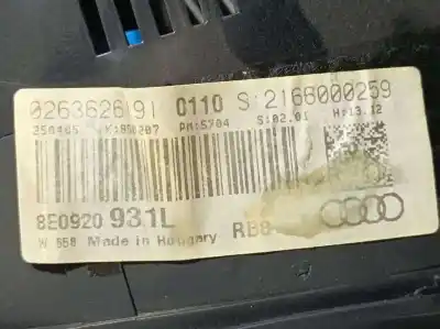 Peça sobressalente para automóvel em segunda mão quadrante por audi a4 avant (8e) 2.5 tdi (120kw) referências oem iam 8e0920931l  0263626191