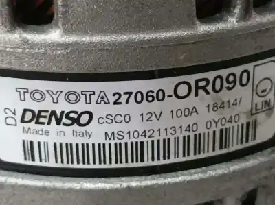 Peça sobressalente para automóvel em segunda mão alternador por toyota auris active referências oem iam 270600r090  1042113140