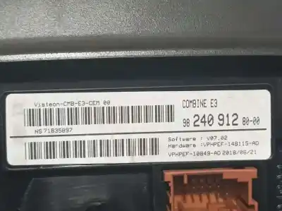 Second-hand car spare part dashboard for citroen c4 cactus live oem iam references 9824091280  71835897