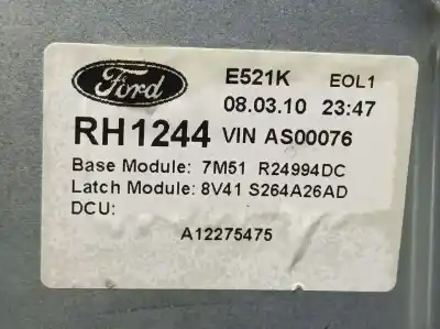Pezzo di ricambio per auto di seconda mano alzacristalli posteriore destro per ford kuga (cbv) titanium riferimenti oem iam 8v41s264a26ad  a12275475