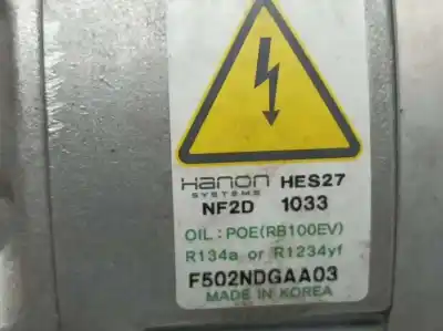 Peça sobressalente para automóvel em segunda mão compressor de ar condicionado a/a a/c por kia niro concept referências oem iam 3739003900  f502ndgaa03