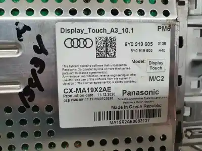 Second-hand car spare part gps navigation system for audi a3 sedan (8ys) 35 tdi s line oem iam references 8y0919605  cxma19x2ae