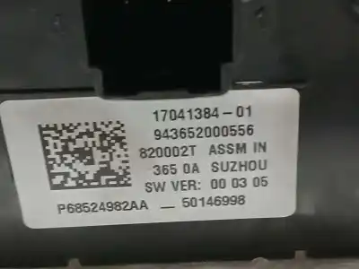 Second-hand car spare part climate control for jeep compass ii busines 4x2 oem iam references 68524982aa  17041384