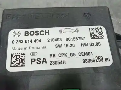 Second-hand car spare part electronic module for peugeot 3008 gt-line oem iam references 9835626980  0263014494