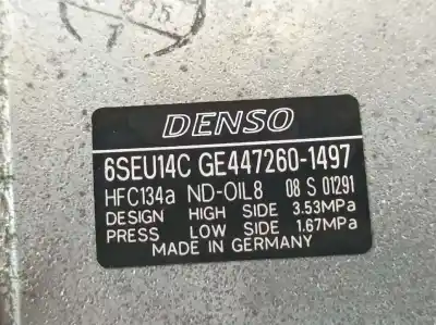 Peça sobressalente para automóvel em segunda mão compressor de ar condicionado a/a a/c por toyota verso active referências oem iam 4472601497  6seu14v