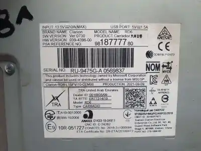 Автозапчасти б/у электронный модуль за citroen jumpy furgon control m ссылки oem iam 9818777780  