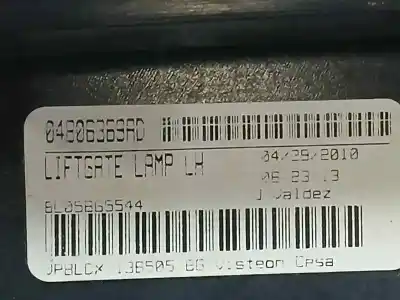 Second-hand car spare part interior left tailgate light for dodge journey se oem iam references 04806369ad  