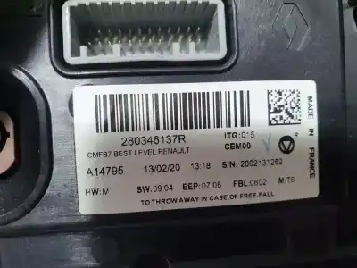 Second-hand car spare part gps navigation system for renault clio v business edition oem iam references 280346137r  