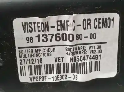 Автозапчасти б/у многофункциональный дисплей за citroen c-elysée exclusive ссылки oem iam 9813760080  ns50474491