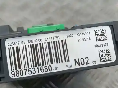 Second-hand car spare part fuse box unit for citroen c-elysée millenium oem iam references 9807531680  20141211