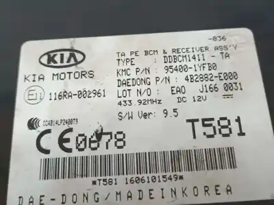 Second-hand car spare part electronic module for kia picanto concept oem iam references 954001yfb0  116ra002961