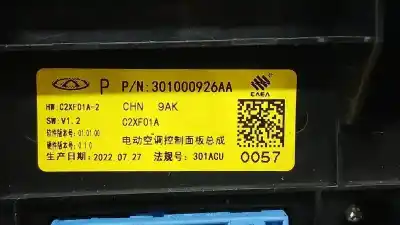 Pezzo di ricambio per auto di seconda mano controllo riscaldamento / aria condizionata per dr 4.0 ev riferimenti oem iam 301000926aa c2xf01a2 