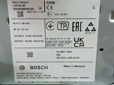 Second-hand car spare part gps navigation system for suzuki vitara (ly) 1.4 hybrid (mild hybrid) oem iam references 3992054p65  7505003400