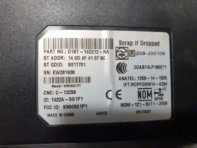 Автозапчастина б/у електронний модуль для ford ka+ ultimate посилання на oem iam d1bt14d212ra  1259141505