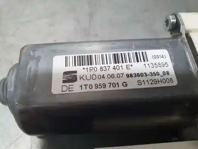 Pezzo di ricambio per auto di seconda mano motore alzacristalli anteriore sinistro per seat leon (1p1) reference riferimenti oem iam 1t0959701g  98360335008