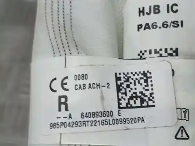 Pezzo di ricambio per auto di seconda mano airbag a tenda anteriore destro per renault captur ii equilibre riferimenti oem iam 985p04293r  