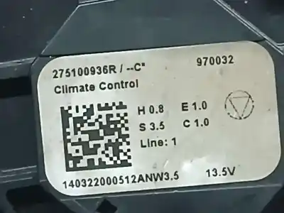 Peça sobressalente para automóvel em segunda mão comando de sofagem (chauffage / ar condicionado)  por renault captur ii equilibre referências oem iam 275100936r  970032