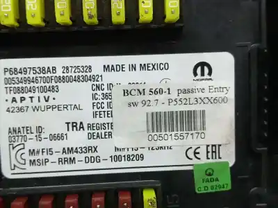 Second-hand car spare part fuse box unit for jeep compass ii busines 4x2 oem iam references 501557170  28725328 Second-hand car spare part fuse box unit for jeep compass ii busines 4x2 oem iam references 501557170  28725328