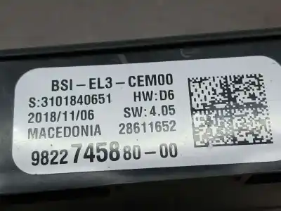 Second-hand car spare part fuse box unit for citroen jumpy spacetourer business xl oem iam references 9822745880  28611652