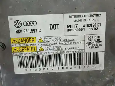 Peça sobressalente para automóvel em segunda mão balastro de xenon por audi a4 berlina (b8) e referências oem iam 8k0941597c  w003t20171