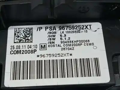 Pezzo di ricambio per auto di seconda mano comando pulito per citroen c4 lim. seduction riferimenti oem iam 96759252xt  10020832