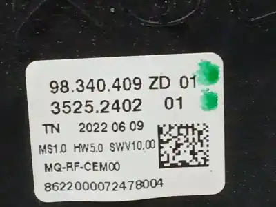 Peça sobressalente para automóvel em segunda mão comando de sofagem (chauffage / ar condicionado)  por citroen berlingo feel m referências oem iam 98340409zd  35252401
