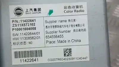 Second-hand car spare part gps navigation system for mg zs 1.5 vti oem iam references 11422641 654556455 