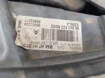 Second-hand car spare part right headlight for citroen c4 berlina collection oem iam references 89902309 b5ah7 h1dtd 6206l4