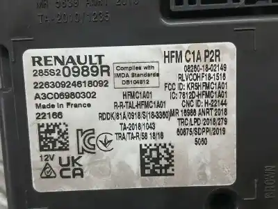 Second-hand car spare part electronic module for renault captur ii equilibre oem iam references 285s20989r  a3c06980302