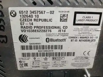 Peça sobressalente para automóvel em segunda mão sistema de áudio / rádio cd por bmw mini cabrio (r57) cooper referências oem iam 3457567  a2c92480001