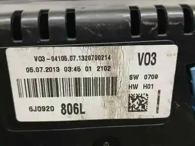 Peça sobressalente para automóvel em segunda mão quadrante por seat ibiza (6j5) reference referências oem iam 6j0920806l  a2c85138900