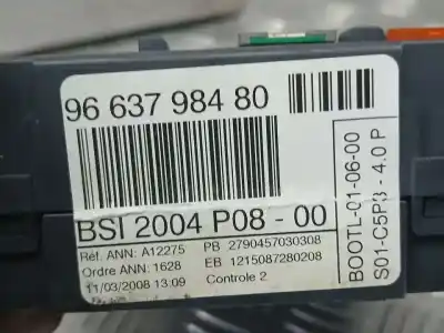 Second-hand car spare part fuse box unit for citroen c4 coupe collection oem iam references 9663798480  