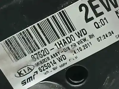 Peça sobressalente para automóvel em segunda mão espelho retrovisor direito por kia pro_cee´d concept referências oem iam 876201hado smr electrico 5 pins 825014wd