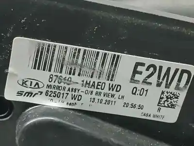 Peça sobressalente para automóvel em segunda mão espelho retrovisor esquerdo por kia pro_cee´d concept referências oem iam 876101haeo smr electrico 5 pins 625017wd
