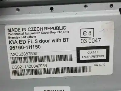 Peça sobressalente para automóvel em segunda mão sistema de áudio / rádio cd por kia pro_cee´d concept referências oem iam 961601h150  a2c53387506