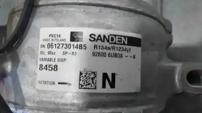 Second-hand car spare part air conditioning compressor for renault captur ii techno oem iam references 926006ub0a  8458