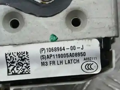 Pezzo di ricambio per auto di seconda mano serratura porta anteriore sinistra per tesla model 3 (5yj3) ev performance awd riferimenti oem iam 1068964  119005a08950