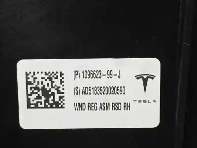 İkinci el araba yedek parçası arka sag cam regülatörü için tesla model 3 (5yj3) ev performance awd oem iam referansları 1096623  5183520020590