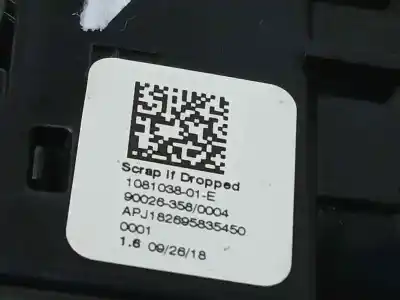Pezzo di ricambio per auto di seconda mano interruttore alzacristalli anteriore destro per tesla model 3 (5yj3) ev performance awd riferimenti oem iam 1081038  182695835450