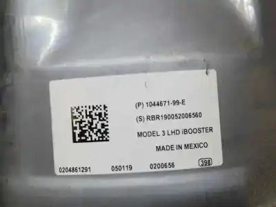 Автозапчастина б/у гальмівний серво для tesla model 3 (5yj3) ev performance awd посилання на oem iam 104467199e  190052006560