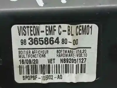 Автозапчасти б/у многофункциональный дисплей за citroen jumpy furgon control m ссылки oem iam 9836586480  ns92051127