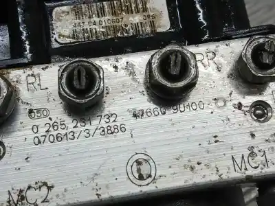 Peça sobressalente para automóvel em segunda mão abs por nissan note (e11e) acenta referências oem iam 476609u100  0265231732