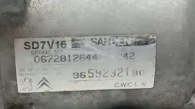 Автозапчасти б/у компрессор кондиционера воздуха за citroen xsara picasso 5p (c desde 10/1999) xsara picasso lx plus 1560 cc (1.6 ltr) /66kw ссылки oem iam 9659232180 sd7v16 sanden 1242
