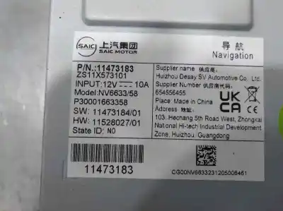 Second-hand car spare part gps navigation system for mg zs 1.5 vti oem iam references zs11x573101  