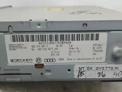 Peça sobressalente para automóvel em segunda mão módulo / sistema de navegação gps por audi a5 coupe (8t) 2.7 tdi referências oem iam 4e0919887m  7752240
