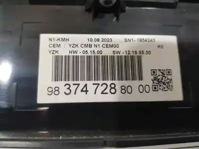Second-hand car spare part dashboard for citroen jumpy furgon control m oem iam references 9837472880  