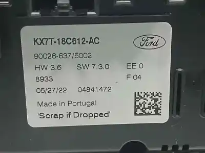Peça sobressalente para automóvel em segunda mão comando de sofagem (chauffage / ar condicionado) por ford focus lim. st-line referências oem iam kx7t18c612ac  900266375002